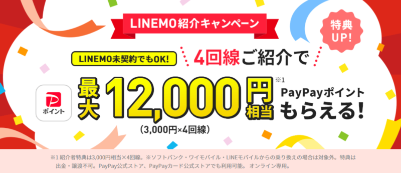LINEMO紹介キャンペーン