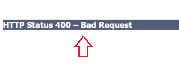 HTTP Status 400 Bad Requestエラーが出る場合