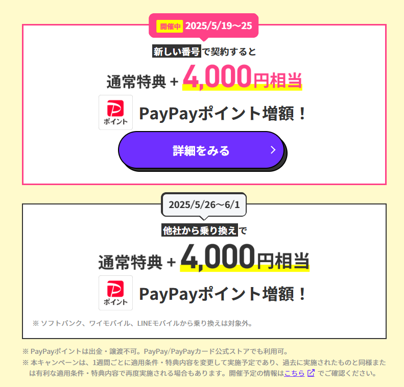 LINEMO2025キャンペーン追加特典